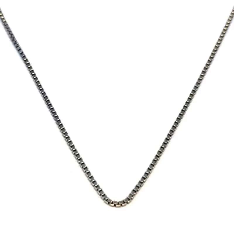 Silberne dicke Würfelkette /male/ 60cm