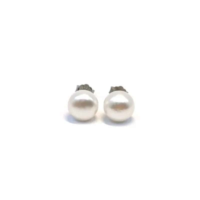 Perlenohrstecker aus Silber mit 8-9 mm Perlen