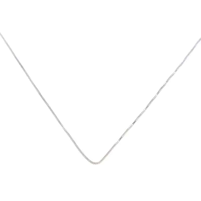 Silberne Würfelkette /dünn/ 40cm