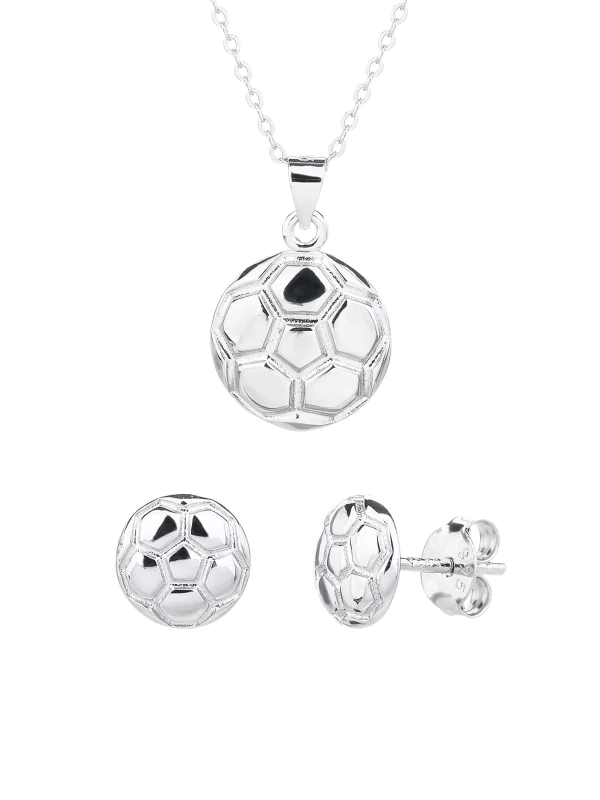 Silbernes Fußball-Keilset
